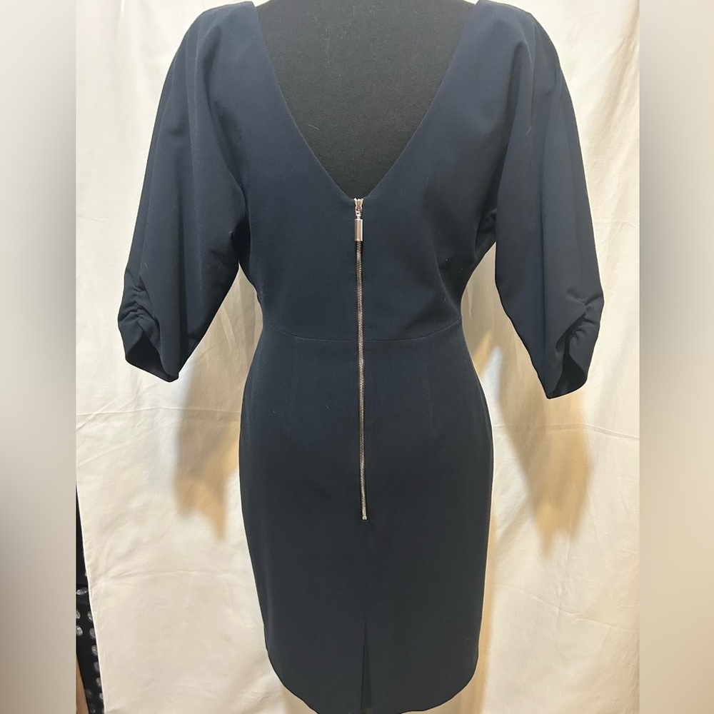 Black Halo Solid Sheath Dress Size 6 EUC - Picture 4 of 9